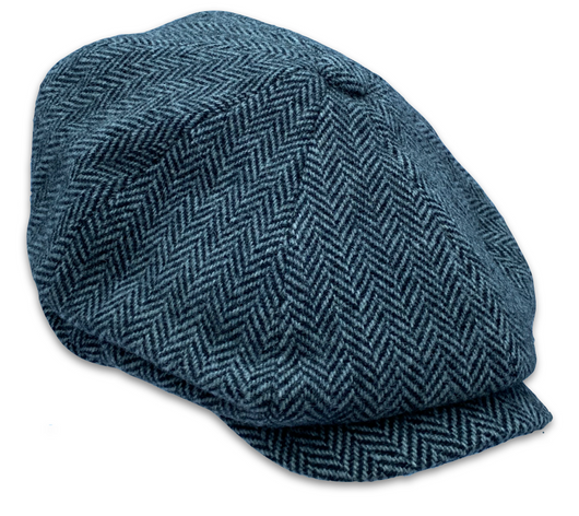 Herringbone Wool Tweed 8-Piece cap