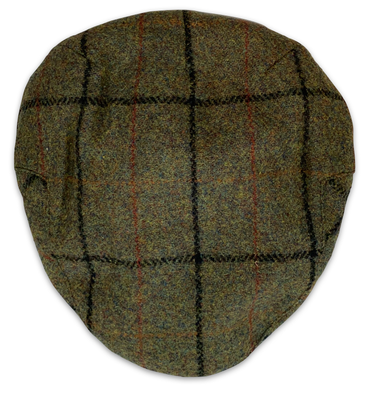 Striped Olive Green Flat Cap – Hats by PJ Powell