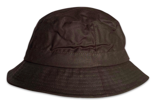 Brown Wax Bucket Hat