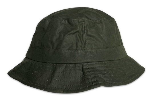 Olive Wax Bucket Hat