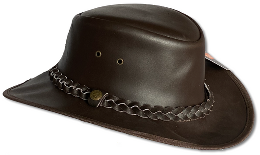 Brown Leather Hat