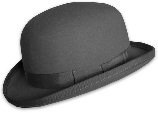 Grey Bowler Hat