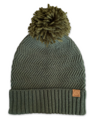 Mens Bobble Hat Green