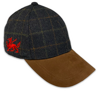 Welsh Dragon Navy Tweed Baseball