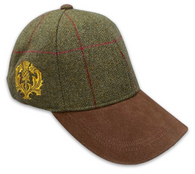 Scottish Thistle Gold Embroider Tweed Baseball