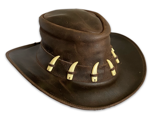 Leather Outback Style Hat