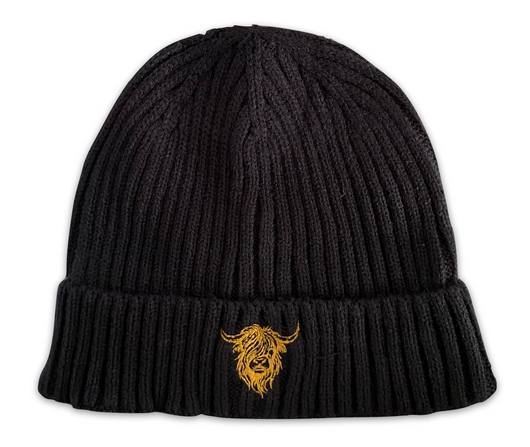 Ox Head Black Beanie