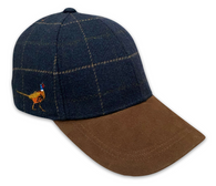 Walking Pheasant Navy Tweed Baseball