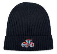 Black Tractor Beanie