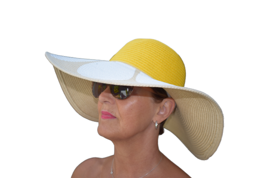 Wide Brim Ladies Sunflower Hat