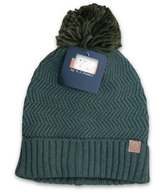 Mens Bobble Hat Green