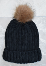 Ladies Black Bobble Hat